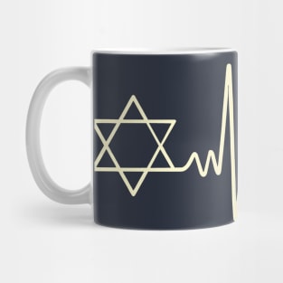 Heartbeat Star of David Mug